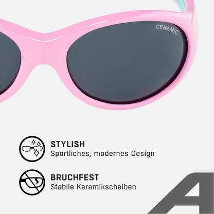 ALPINA FLEXXY GIRL - Verspiegelte und Bruchsichere Sonnenbrille Mit 100% UV-Schutz Für Kinder