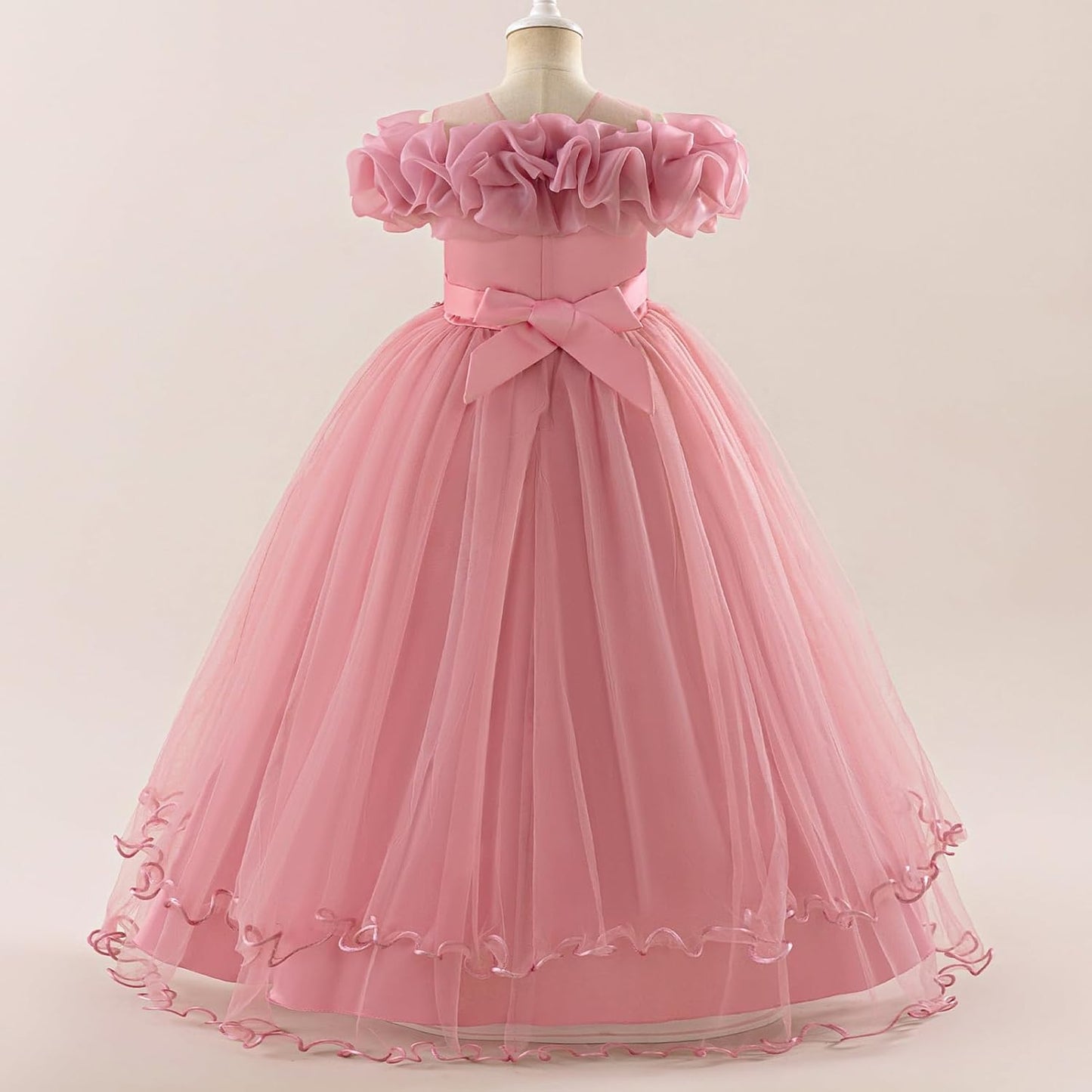 Kinder Mädchen Blumenmädchen Kleider Bestickt Hochzeit Brautjungfer Kleider Trägerlose Prinzessin Kleider Klavier Kostüme