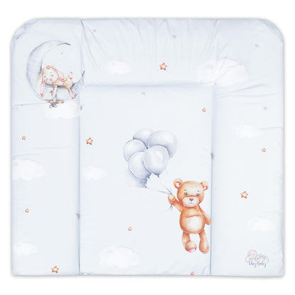 Wickelauflage Wickelunterlage abwaschbar und wasserdicht 75x72 cm - Wickelmatte zum Auflegen auf Wickeltisch Wickelaufsatz Wickelkommode oder Waschmaschine changing mat 75 x 72 Safari Motiv