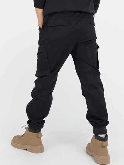CAMLAKEE Jungen Jogger Hose aus Twil Cargohose mit elastischem Bund