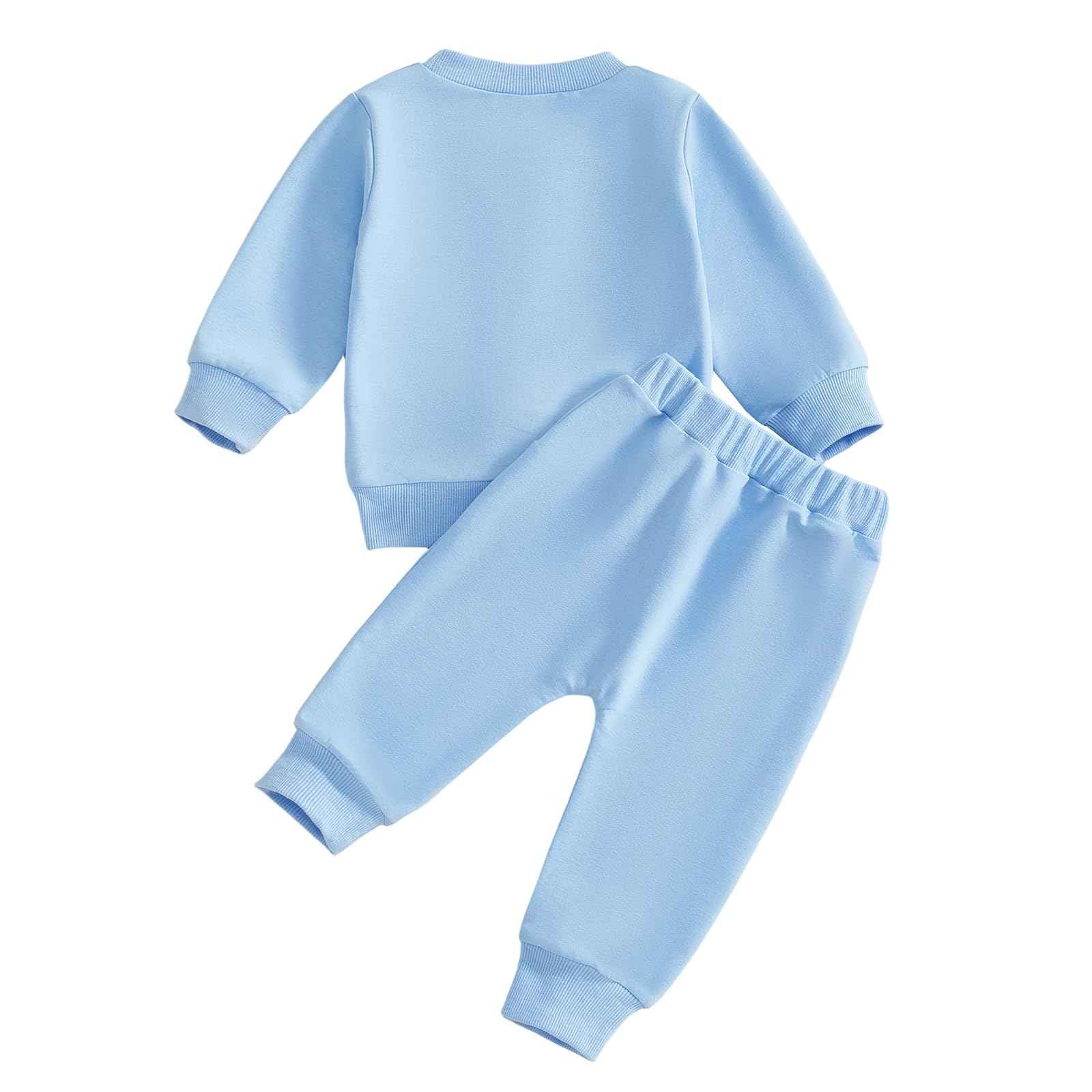 Geagodelia Baby Jungen Mädchen Ostern Outfit Kleidung Osterhase Babykleidung Set Sweatshirt Langarmshirt + Hose Neugeborene Kleinkinder Weiche Babyset My First Easter
