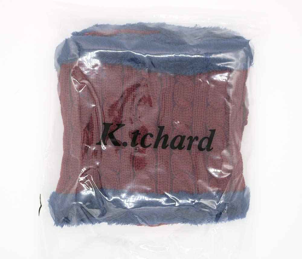 K.tchard Children’s Winter Hat, Beanie Hat with Scarf Set, Slouchy Knitted Hat, Warm Knitted, Skull Cap, Fleece Lining Hat 2–8 Years