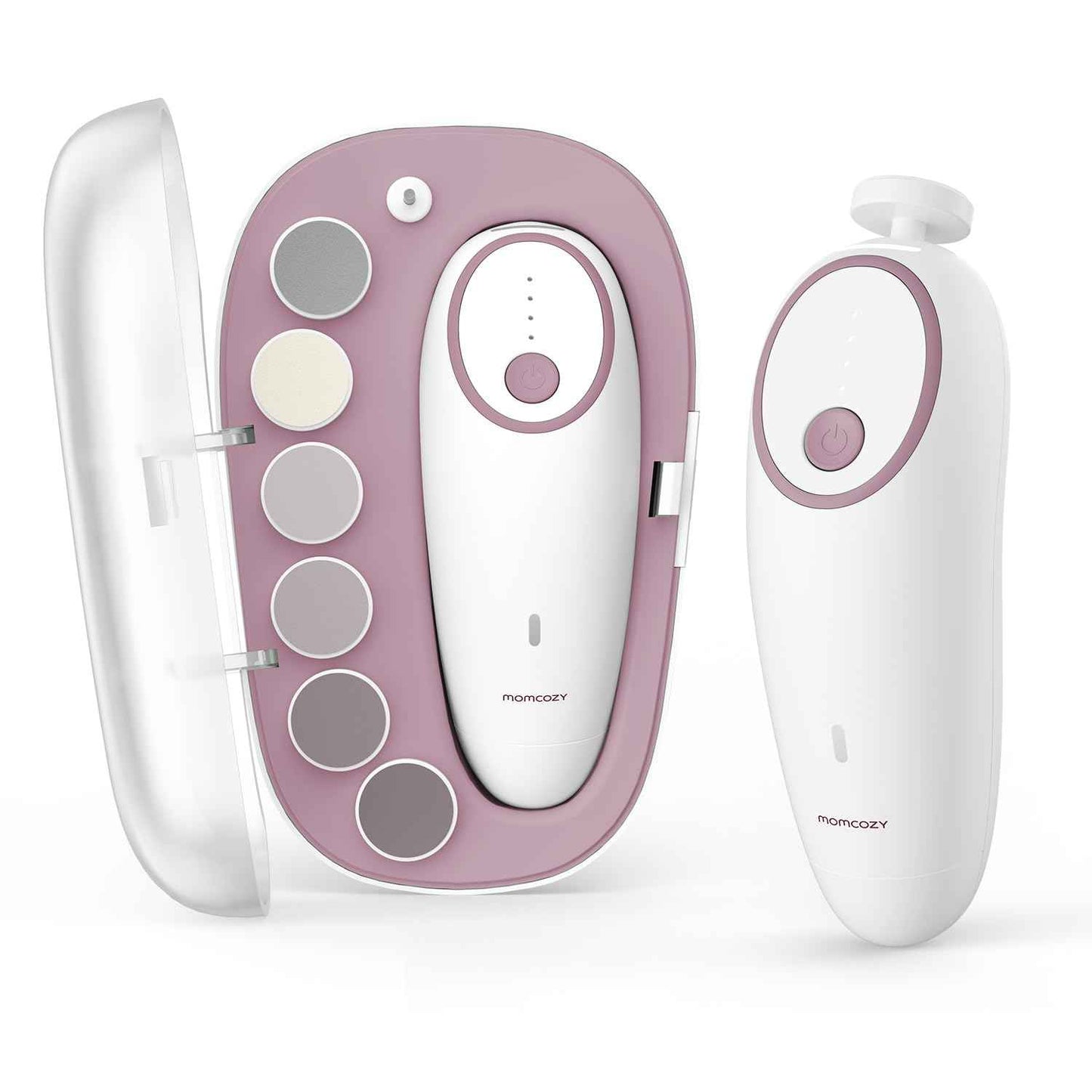 Baby Nagelfeile Elektrisch, Sanfter Baby Nageltrimmer Elektrisch Wiederaufladbar, Baby Nagelknipser Elektrisch, 7 Schleifkopf Ersatzpads