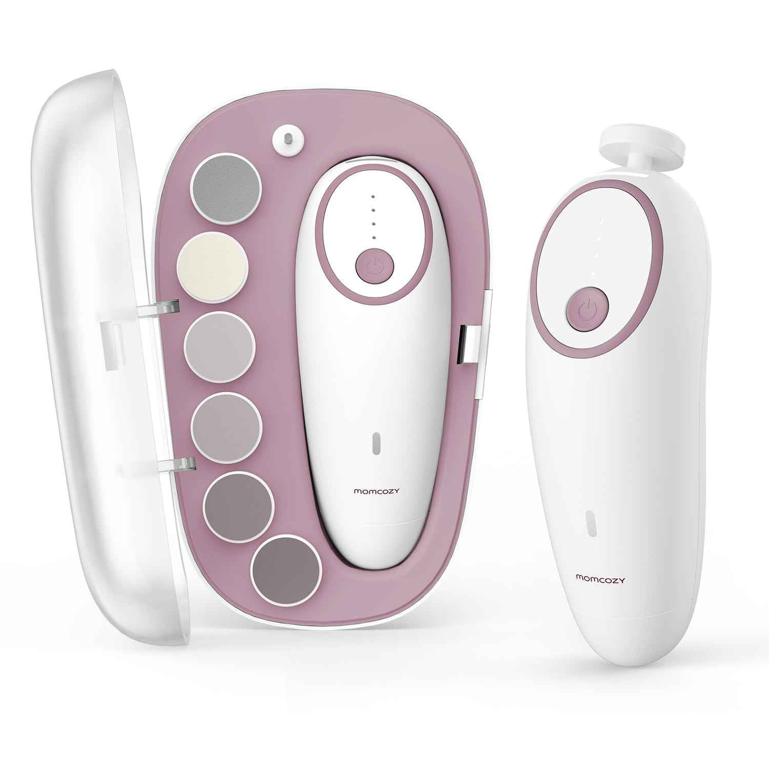 Baby Nagelfeile Elektrisch, Sanfter Baby Nageltrimmer Elektrisch Wiederaufladbar, Baby Nagelknipser Elektrisch, 7 Schleifkopf Ersatzpads