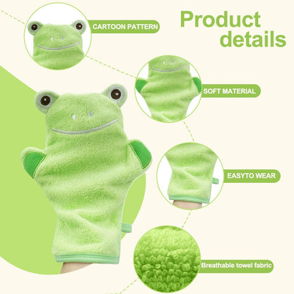 Baby Bade Handschuhe, Niedliches Baby Waschlappen, Baby Cartoon Badehandschuhe, Baumwolle Handtuch Sanftes Peeling, für Baby und Kinder