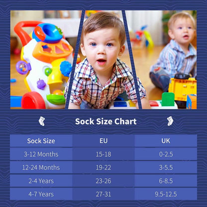 KOWAYI Stoppersocken Kinder 5/10 Paar ABS Rutschsocken Kinder Jungen, Mädchen, Baby Antirutschsocken 1-7 Jahre Grip Socken
