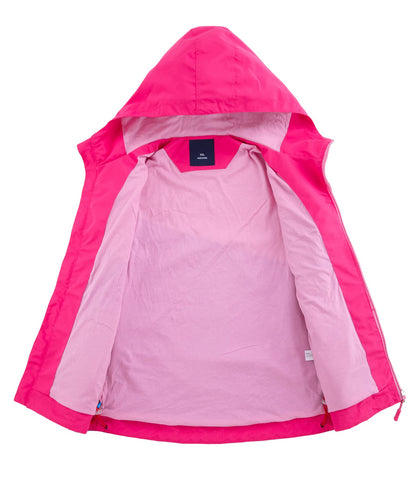 YOUNGSOUL Kinder Wind und Wasserdicht Regenjacke mit Farbblock