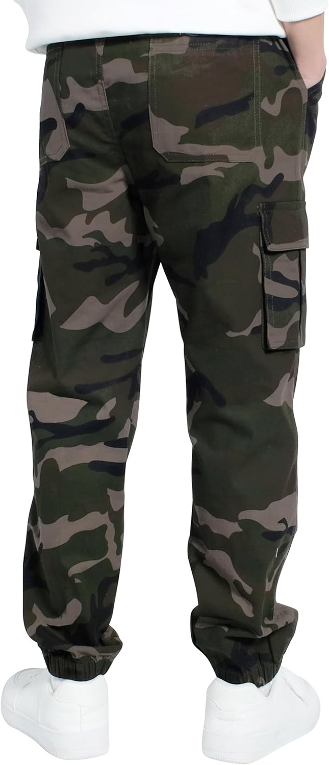LAUSONS Pants for Boys Cargo Pants Children's Pants Cargo Jogging Pants Leisure Pants with Elastic Band 