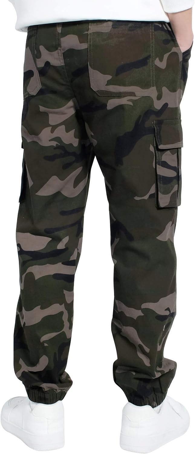 LAUSONS Pants for Boys Cargo Pants Children's Pants Cargo Jogging Pants Leisure Pants with Elastic Band 
