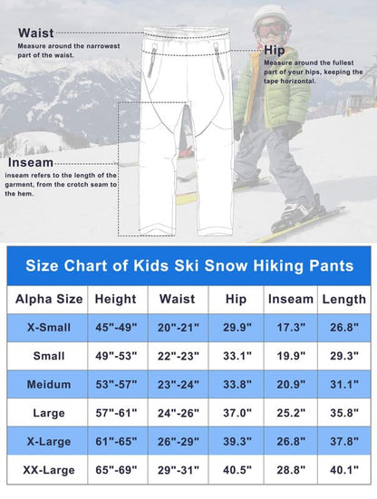 HFDWYJ Children's Softshell Trousers with Fleece Lining Waterproof Trousers Children's Outdoor Trousers Children's Ski Trousers Children's Hiking Trousers Children's Rain Trousers Sports Trousers Boys