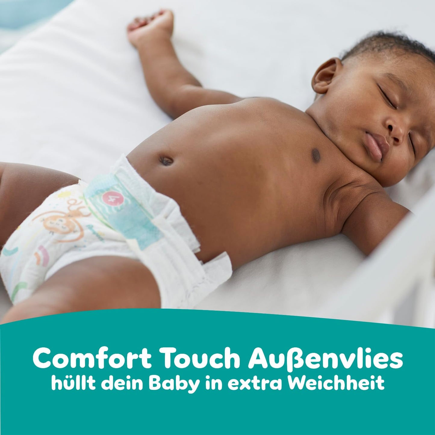 Pampers Baby-Dry Size 3, 222 Nappies, 6 kg - 10 kg, Up to 100% Leak Protection & Comfort All Night