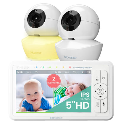 Babysense True Sleep HD Video-Babyphone mit Nachtlichtkamera & Bewegungsmonitor für Babys mit Echtzeit-Warnungen, kontaktlos, 2-in-1, Nur für den Heimgebrauch