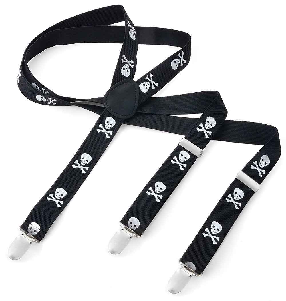Long Kids Y Shape 3 Clips Elastic Slim Braces