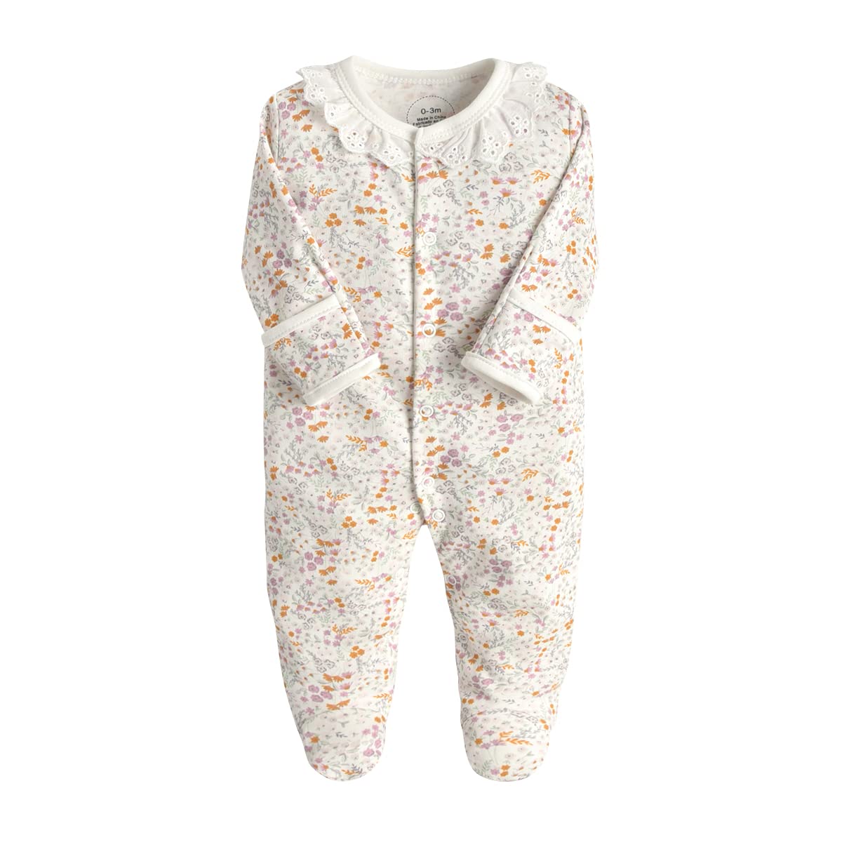 Minizone Baby Schlafstrampler 3er Pack, Pyjamas Langarm Strampler Jungen Mädchen Geschenk 9-12 Monate