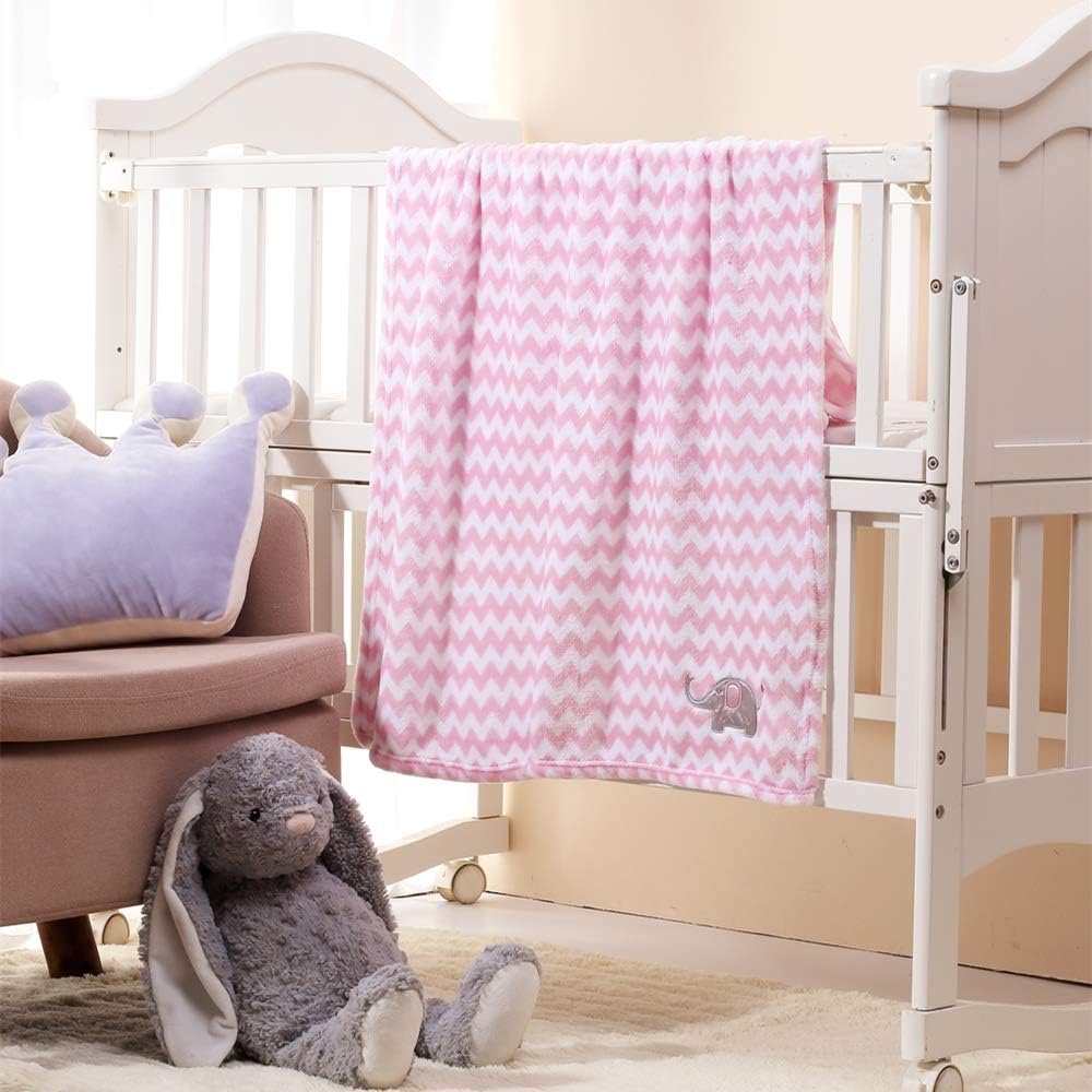 CREVENT Kleine Flauschige warme Baby-Überwurfdecke für Jungen, Kleinkinder, Kinderbett, Kinderwagen, 75 cm x 100 cm, graue Wolke