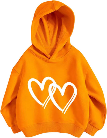 Pullover Mädchen Hoodie Niedlicher Katzen-Druck Lässig Locker Kapuzenpullover Frühling Herbst Langarm Pullover Sweatshirt mit Kapuzen Langarmshirt Oberteile für 3-12 Jahre