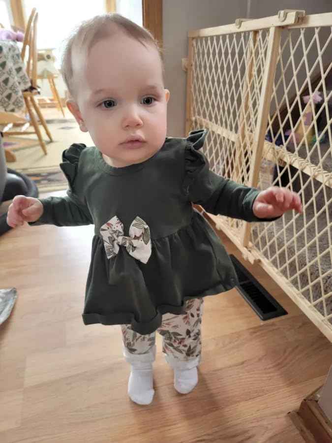 Joureker Baby Girls' Clothing Long Sleeve Ruffle Tops and Floral Printed Trousers Toddler Baby Girl Outfits Sets