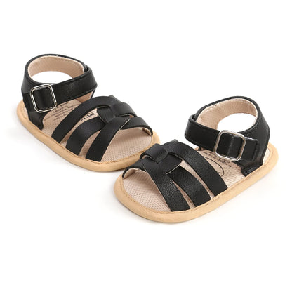 Babyschuhe RVROVIC Sandalen für Jungen und Mädchen mit weichem Sohlen, leichten Sommer-Schuhen und Schleifen-Knoten für Kleinkinder, ideal für den Outdoor-Gang.