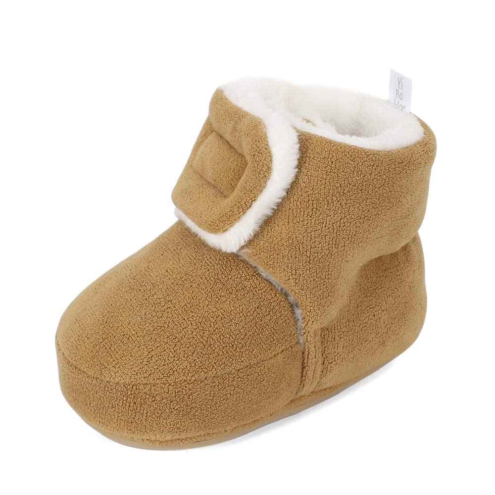 Unisex Baby Boys Girls Warm Winter Boots Rubber Sole Non-Slip Winter First Walking Shoes