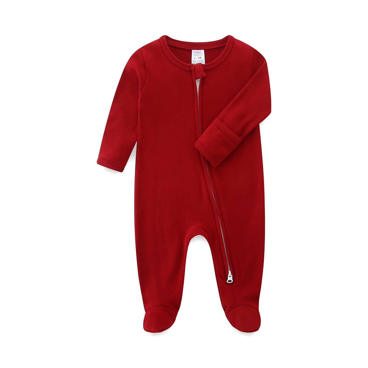Baby Schlafanzug, Baby Strampler, Neugeborene Strampler Doppelreißverschluss, Baumwolle Langarm Schlafanzug Neugeborene, Schlafstrampler Pyjam Kleidung für Junge Mädchen 0-3 Monate