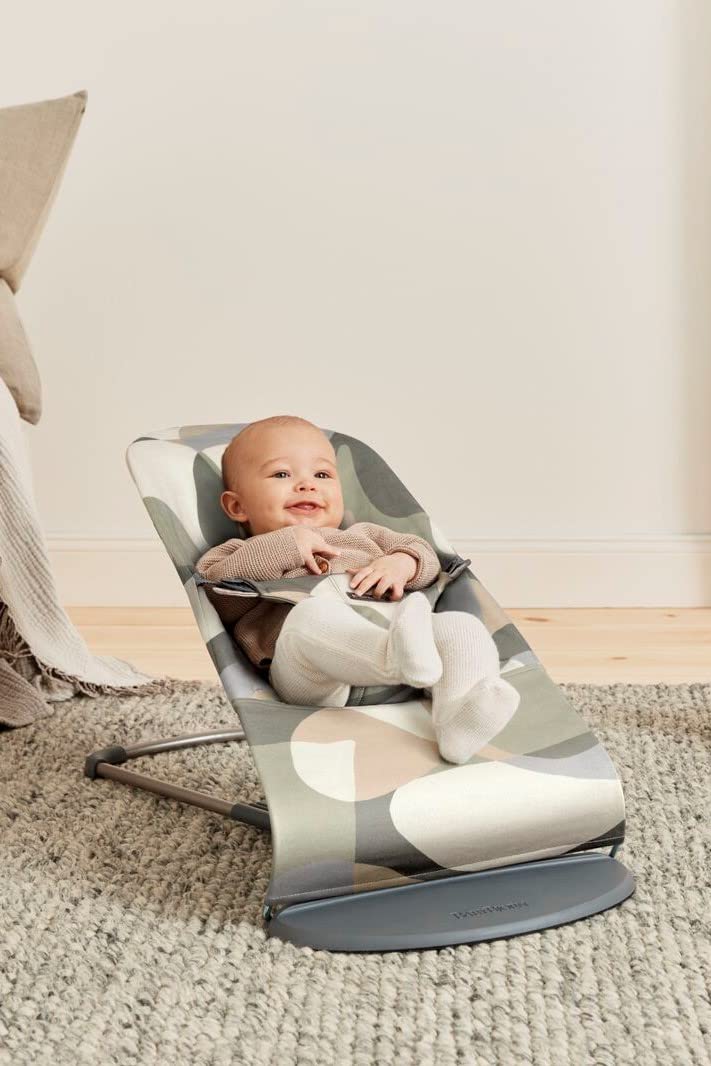 BabyBjörn Bliss Baby Bouncer, Woven, Classic Quilting, Sand Grey 