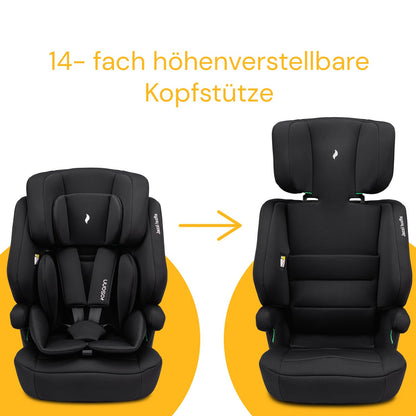 Osann Jazzi Isofix – Der sichere Kindersitz ab 1 Jahr (76–150 cm), mitwachsend mit Isofix & Top-Tether, Schutz & Geborgenheit auf jeder Fahrt - Sunset - Meloni2