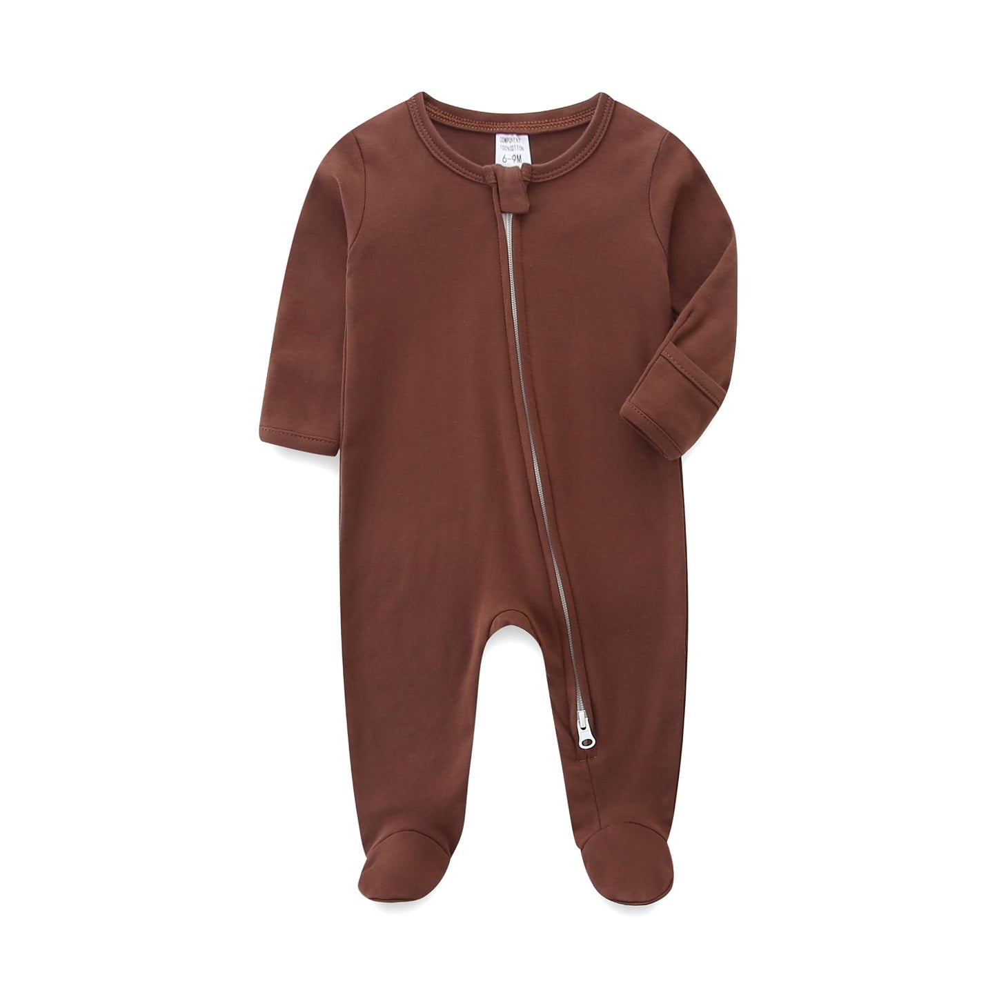 Baby Schlafanzug, Baby Strampler, Neugeborene Strampler Doppelreißverschluss, Baumwolle Langarm Schlafanzug Neugeborene, Schlafstrampler Pyjam Kleidung für Junge Mädchen 0-3 Monate