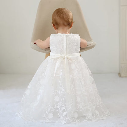 Baby Lange Taufe Kleider Weiße Taufe Kleid Besondere Anlässe Kleider für Mädchen Geburtstag