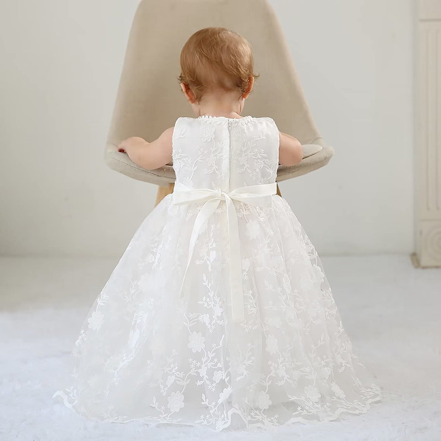 Baby Lange Taufe Kleider Weiße Taufe Kleid Besondere Anlässe Kleider für Mädchen Geburtstag