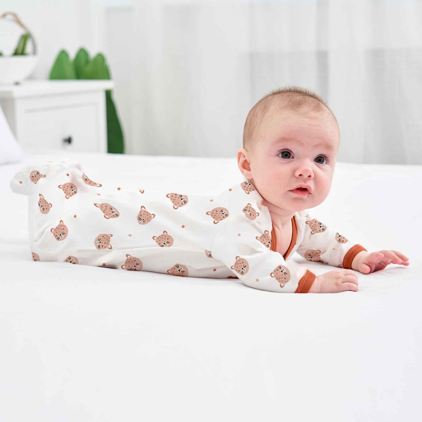 Baby Sleeping Bag Cotton with Feet with Buttons Size 56 62 68 cm for Boys Girls Newborns Pack of 3