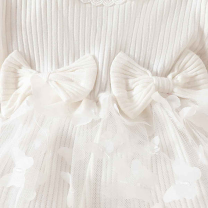 Baby Girl Dress Long Sleeve Newborn Baby Clothing Ruffle Tulle Dress Princess Tutu Skirt for 6 Months - 3 Years