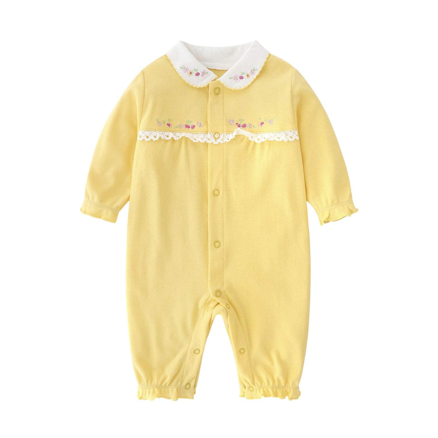 KIDDLETOWN Baby Pyjamas Newborn Baby Girls 0-3 Months Organic Cotton Long Sleeve Popper Frog Cartoon