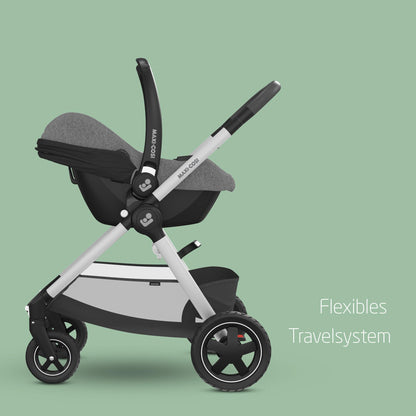 Maxi-Cosi CabrioFix i-Size, Babyschale, 0–12 Monate, max. 12 kg, leichter i-Size Kindersitz (3,2 kg), Sonnenverdeck, gepolsterter Sitz, für viele Maxi-Cosi Kinderwagen, Essential Green - Meloni2