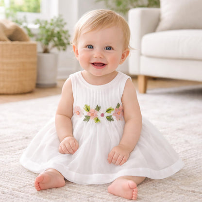 Toddler Baby Girl Dress and Cardigan Set Long Sleeve Cotton Princess Tutu Dresses with Outfits Coat