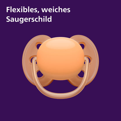 Philips Avent ultra soft Schnuller - 4er Pack, BPA-freier, extra weicher Schnuller für Babys von 0-6 Monaten, inklusive Transport- und Sterilisationsbox, (Modell SCF091/35) - Meloni2