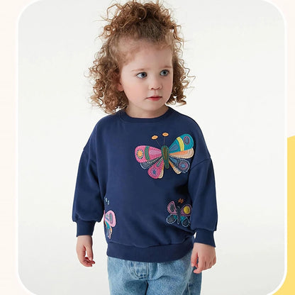 CM-Kid Sweatshirt Mädchen Langarm Pullover Kinder Shirts Baumwolle Warm Tops 1-7 Jahre Gr.92-122
