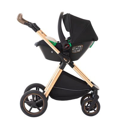 BEBBY 3-in-1 Kinderwagen KombiKinderwagen-Set 2-in-1 Buggy faltbar Luxus Hochlandschaft Neugeborenes Tragbarer Kinderwagen Zusammenklappbarer Kinderwagen Kinderwagen Travel System (D2-DEEPGREY)