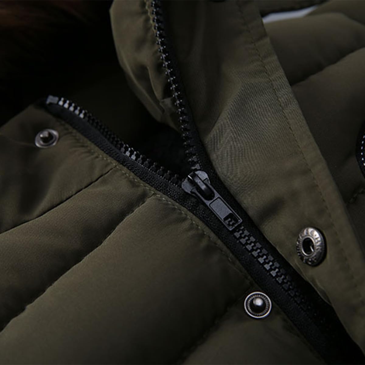 linboo Boys' Winter Jacket, Outdoor Coat, Parka with Fur Hood, Quilted Jacket, Cotton, Children's Jacket, Warm Winter Coat, Lined Winter Hooded Jacket