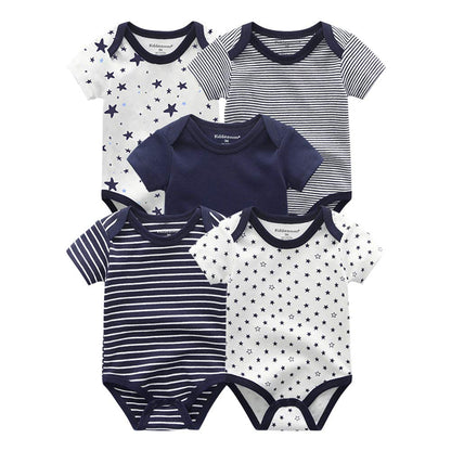 Kiddiezoom Baby-Body, Hose, Kleinkinder, Einteiler, Kleidung, Set, Outfits, für Jungen und Mädchen, Baumwollkappen, Kratzfäustlinge