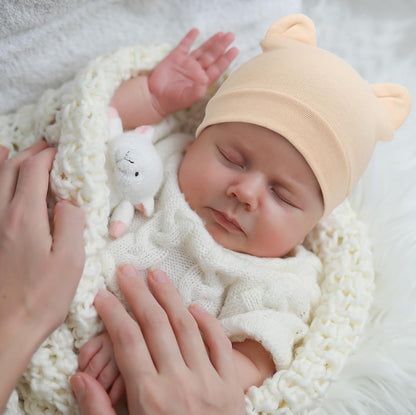 DRESHOW Newborn Baby Hat and Gloves Set Beanie Clothing Unisex Infant Hat Kindergarten Cap Baby Boys Girls 0-6 Months 
