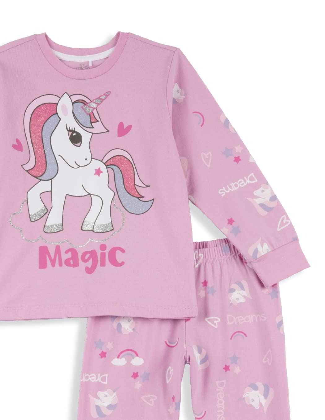 Chicco Einhorn Pyjama Langarm aus Baumwolle, Mädchen