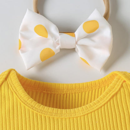 Neugeborenes Baby Mädchen Röcke Sets Kurzarm Rüschen Top + Bedrucktes Overalls Hosenträger Kleid + Stirnband Sommer Kleidung Outfits Set