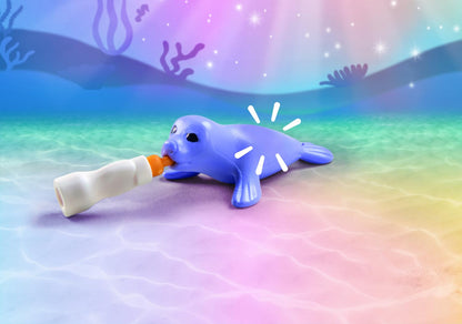 PLAYMOBIL Princess Magic 71499 Underwater Animal Care of Sea Creatures, Loving Care of Sea Animals, Includes Care Station, Bandage and More, Various Toys for Children from 4 Years