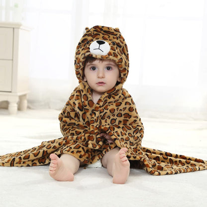 Doladola Baby Decke Babys Tier Design，Flanell Kinder Decke Kapuzenhandtuch für Mädchen und Jungen，Baby Kapuze Badeponcho Kinder Warm（gelbe Ente）