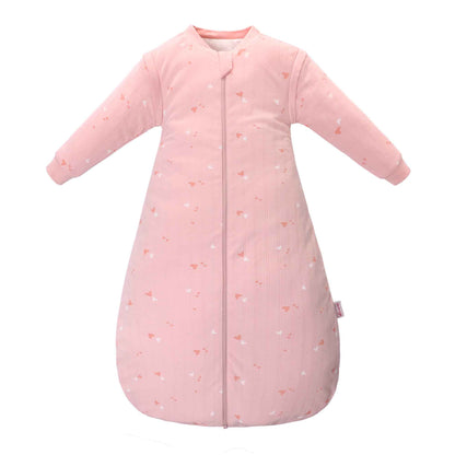 amo nenes Baby Sleeping Bag 2.5 TOG, Baby Autumn Winter Long Sleeve Sleeping Bag, 100% Cotton, Removable Sleeves, Length 72 cm, 0-6 Months (Blue)