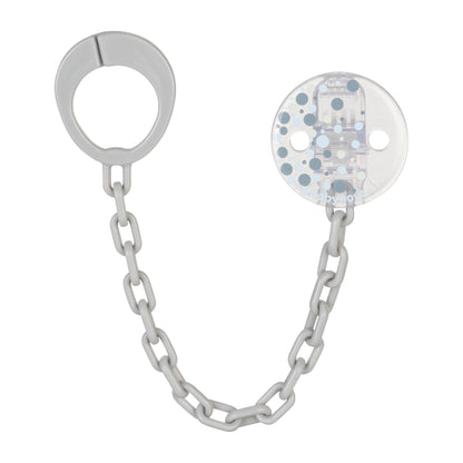 babynova Schnullerkette mit Clip - Schnullerhalter kompatibel mit Schnullern mit Ring - Kinderwagen Zubehör - BPA-frei - Rosa Herzen
