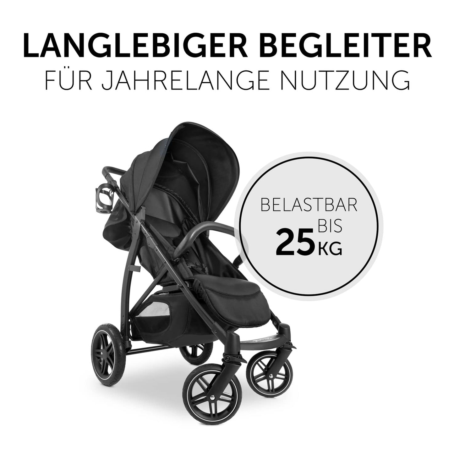 hauck Rapid 4D, Rosa - Kinderbuggy mit Liegefunktion ab Geburt bis 22 kg - UV Schutz 50+ - Klein Zusammenklappbar - Höhenverstellbarer Schieber mit Getränkehalter - Pannensichere Gummi Räder - Meloni2