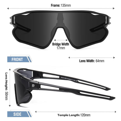DUCO DK268 Children's Sunglasses Youth Baseball Sunglasses Lightweight TR90 Frame UV400 Sports Cycling Sunglasses for Boys Girls
