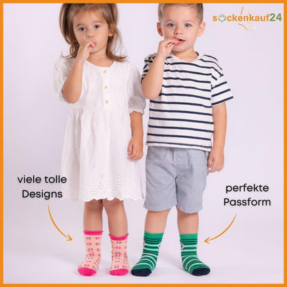 10 Paar Kinder Socken Jungen & Mädchen Baumwolle Kindersocken