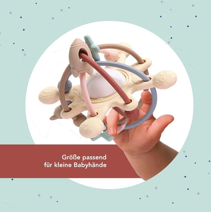 Colifree® - Beißring Baby, Baby Spielzeug ab 3 Monate, Flexibles Design mit Rassel, Beißspielzeug, Zahnungshilfe baby, Greifball für babys, Leicht zu Greifendes, Ideal Fūr Kleine Hände